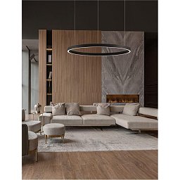 Závěsné svítidlo ELOWEN černý hliník a silikon LED 100W 3000K stmívatelné - NOVA LUCE Obrázek pro produkt Závěsné svítidlo ELOWEN černý hliník a silikon LED 100W 3000K stmívatelné - NOVA LUCE