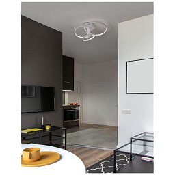 Stropní svítidlo EMIL bílý hliník a akryl LED 30W 230V 3000K IP20 stmívatelné - NOVA LUCE Obrázek pro produkt Stropní svítidlo EMIL bílý hliník a akryl LED 30W 230V 3000K IP20 stmívatelné - NOVA LUCE