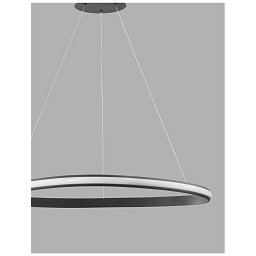 Závěsné svítidlo ARIES černý hliník a akryl LED 32W 230V 3000K IP20 stmívatelné - NOVA LUCE Obrázek pro produkt Závěsné svítidlo ARIES černý hliník a akryl LED 32W 230V 3000K IP20 stmívatelné - NOVA LUCE