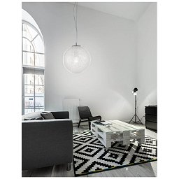 Závěsné svítidlo FROZEN čiré sklo a akryl uvnitř chromovaný hliník E27 1x12W IP20 bez žárovky - NOVA LUCE Obrázek pro produkt Závěsné svítidlo FROZEN čiré sklo a akryl uvnitř chromovaný hliník E27 1x12W IP20 bez žárovky - NOVA LUCE