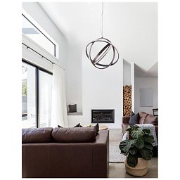 Závěsné svítidlo PERTONE černý fialový hliník a akryl nastavitelné LED 53W 230V 3000K IP20 stmívatelné - NOVA LUCE Obrázek pro produkt Závěsné svítidlo PERTONE černý fialový hliník a akryl nastavitelné LED 53W 230V 3000K IP20 stmívatelné - NOVA LUCE