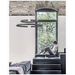 Závěsné svítidlo TORRENTE černý hliník a akryl nastavitelné LED 93W 230V 3000K IP20 stmívatelné - NOVA LUCE Obrázek pro produkt Závěsné svítidlo TORRENTE černý hliník a akryl nastavitelné LED 93W 230V 3000K IP20 stmívatelné - NOVA LUCE