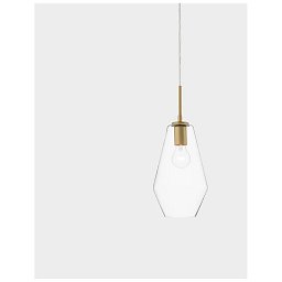 Závěsné svítidlo PRISMA zlatý kov čiré sklo E27 1x12W 230V IP20 bez žárovky - NOVA LUCE Obrázek pro produkt Závěsné svítidlo PRISMA zlatý kov čiré sklo E27 1x12W 230V IP20 bez žárovky - NOVA LUCE