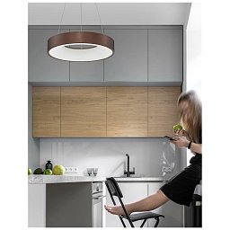 Závěsné svítidlo RANDO THIN broušený kávově hnědý hliník a akryl LED 30W 230V 3000K IP20 stmívatelné - NOVA LUCE Obrázek pro produkt Závěsné svítidlo RANDO THIN broušený kávově hnědý hliník a akryl LED 30W 230V 3000K IP20 stmívatelné - NOVA LUCE