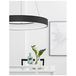Závěsné svítidlo RANDO THIN černý hliník a akryl LED 50W 230V 3000K IP20 stmívatelné - NOVA LUCE Obrázek pro produkt Závěsné svítidlo RANDO THIN černý hliník a akryl LED 50W 230V 3000K IP20 stmívatelné - NOVA LUCE