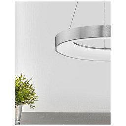 Závěsné svítidlo RANDO THIN broušený stříbrný hliník a akryl LED 50W 230V 3000K IP20 stmívatelné - NOVA LUCE Obrázek pro produkt Závěsné svítidlo RANDO THIN broušený stříbrný hliník a akryl LED 50W 230V 3000K IP20 stmívatelné - NOVA LUCE