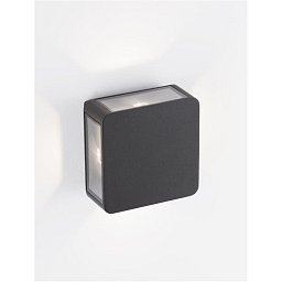 Venkovní nástěnné svítidlo SERIKA antracitový hliník a čiré sklo LED 8W 3000K 220-240V 222st. IP65 - NOVA LUCE Obrázek pro produkt Venkovní nástěnné svítidlo SERIKA antracitový hliník a čiré sklo LED 8W 3000K 220-240V 222st. IP65 - NOVA LUCE