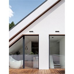 Venkovní nástěnné svítidlo VIDENO antracitový hliník a čiré sklo LED 10W 3000K 220-240V 270st. IP65 - NOVA LUCE Obrázek pro produkt Venkovní nástěnné svítidlo VIDENO antracitový hliník a čiré sklo LED 10W 3000K 220-240V 270st. IP65 - NOVA LUCE