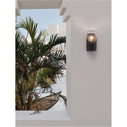 Venkovní nástěnné svítidlo SELENA antracitový hliník a čirý akryl E27 1x12W 220-240V bez žárovky IP65 - NOVA LUCE Obrázek pro produkt Venkovní nástěnné svítidlo SELENA antracitový hliník a čirý akryl E27 1x12W 220-240V bez žárovky IP65 - NOVA LUCE