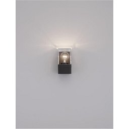 Venkovní nástěnné svítidlo SELENA antracitový hliník a čirý akryl E27 1x12W 220-240V bez žárovky IP65 - NOVA LUCE Obrázek pro produkt Venkovní nástěnné svítidlo SELENA antracitový hliník a čirý akryl E27 1x12W 220-240V bez žárovky IP65 - NOVA LUCE