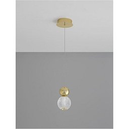 Závěsné svítidlo BRILLE zlatý hliník a sklo LED 4W 230V 3200K IP20 - NOVA LUCE Obrázek pro produkt Závěsné svítidlo BRILLE zlatý hliník a sklo LED 4W 230V 3200K IP20 - NOVA LUCE