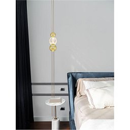 Závěsné svítidlo BRILLE zlatý hliník a sklo LED 6W 230V 3200K IP20 - NOVA LUCE Obrázek pro produkt Závěsné svítidlo BRILLE zlatý hliník a sklo LED 6W 230V 3200K IP20 - NOVA LUCE