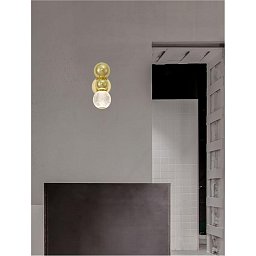 Nástěnné svítidlo BRILLE zlatý hliník a sklo LED 4W 230V 3200K IP20 - NOVA LUCE Obrázek pro produkt Nástěnné svítidlo BRILLE zlatý hliník a sklo LED 4W 230V 3200K IP20 - NOVA LUCE
