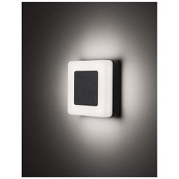 Venkovní nástěnné svítidlo TUNE černý hliník a akryl LED 9W 3000K 100-240V 115st. IP65 - NOVA LUCE Obrázek pro produkt Venkovní nástěnné svítidlo TUNE černý hliník a akryl LED 9W 3000K 100-240V 115st. IP65 - NOVA LUCE
