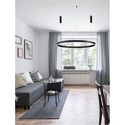 Závěsné svítidlo ELGEMA LED hliník a akryl černá 70W 2700K-6000K 220-240V,CCT a stmívatelné, IP20 - NOVA LUCE Obrázek pro produkt Závěsné svítidlo ELGEMA LED hliník a akryl černá 70W 2700K-6000K 220-240V,CCT a stmívatelné, IP20 - NOVA LUCE