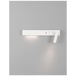 Nástěnné svítidlo VIDA "levé" bílý kov nastavitelné - vypínač na těle USB nabíjení LED Cree 230V 3000K osvětlení 5W čtecí lampička 1x3W IP20 - NOVA LUCE Obrázek pro produkt Nástěnné svítidlo VIDA "levé" bílý kov nastavitelné - vypínač na těle USB nabíjení LED Cree 230V 3000K osvětlení 5W čtecí lampička 1x3W IP20 - NOVA LUCE