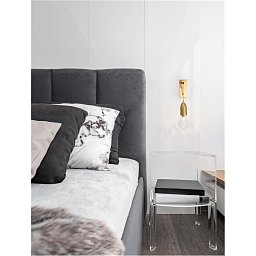 Nástěnné svítidlo VEDA mosazný kov a čiré sklo G9 1x6W 230V IP20 bez žárovky - NOVA LUCE Obrázek pro produkt Nástěnné svítidlo VEDA mosazný kov a čiré sklo G9 1x6W 230V IP20 bez žárovky - NOVA LUCE