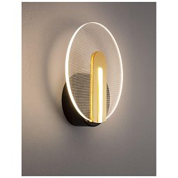 Nástěnné svítidlo GENTI černý a zlatý hliník a akryl LED 1x7W 230V 3000K IP20 - NOVA LUCE Obrázek pro produkt Nástěnné svítidlo GENTI černý a zlatý hliník a akryl LED 1x7W 230V 3000K IP20 - NOVA LUCE