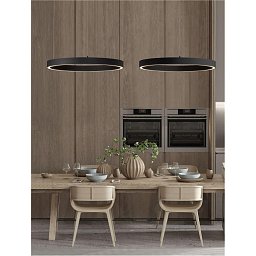 Závěsné svítidlo ELOWEN LED hliník a akryl černá Epistar SMD2835 50W 3000K stmívatelné D80 H200 120st. IP20 - NOVA LUCE Obrázek pro produkt Závěsné svítidlo ELOWEN LED hliník a akryl černá Epistar SMD2835 50W 3000K stmívatelné D80 H200 120st. IP20 - NOVA LUCE