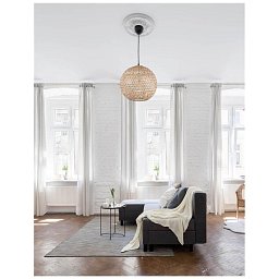 Závěsné svítidlo MELODY přírodní bambus černý kabel E27 1x12W IP20 bez žárovky - NOVA LUCE Obrázek pro produkt Závěsné svítidlo MELODY přírodní bambus černý kabel E27 1x12W IP20 bez žárovky - NOVA LUCE