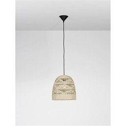 Závěsné svítidlo MARLO přírodní ratan černý kabel E27 1x12W 230V IP20 bez žárovky - NOVA LUCE Obrázek pro produkt Závěsné svítidlo MARLO přírodní ratan černý kabel E27 1x12W 230V IP20 bez žárovky - NOVA LUCE