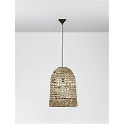 Závěsné svítidlo GRIFFIN sušený vodní hyacint černý kabel E27 1x12W 230V IP20 bez žárovky - NOVA LUCE Obrázek pro produkt Závěsné svítidlo GRIFFIN sušený vodní hyacint černý kabel E27 1x12W 230V IP20 bez žárovky - NOVA LUCE