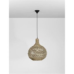 Závěsné svítidlo GRIFFIN sušený vodní hyacint černý kabel E27 1x12W 230V IP20 bez žárovky - NOVA LUCE Obrázek pro produkt Závěsné svítidlo GRIFFIN sušený vodní hyacint černý kabel E27 1x12W 230V IP20 bez žárovky - NOVA LUCE