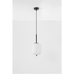 Závěsné svítidlo LATO černý kov a opálové sklo E14 1x5W 230V IP20 bez žárovky - NOVA LUCE Obrázek pro produkt Závěsné svítidlo LATO černý kov a opálové sklo E14 1x5W 230V IP20 bez žárovky - NOVA LUCE