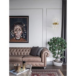 Nástěnné svítidlo CROWN saténový zlatý kov čirý křišťál (7 ks) G9 1x5W 230V IP20 bez žárovky - NOVA LUCE Obrázek pro produkt Nástěnné svítidlo CROWN saténový zlatý kov čirý křišťál (7 ks) G9 1x5W 230V IP20 bez žárovky - NOVA LUCE