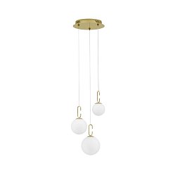 Závěsné svítidlo HOOK saténový zlatý kov a opálové bílé sklo LED 25.8W 230V 3000K IP20 - NOVA LUCE Obrázek pro produkt Závěsné svítidlo HOOK saténový zlatý kov a opálové bílé sklo LED 25.8W 230V 3000K IP20 - NOVA LUCE