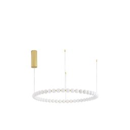 Závěsné svítidlo PERLA zlatý kov a opálové sklo LED 96W 230V 3000K IP20 vč. dálkového ovládání stmívatelné - NOVA LUCE Obrázek pro produkt Závěsné svítidlo PERLA zlatý kov a opálové sklo LED 96W 230V 3000K IP20 vč. dálkového ovládání stmívatelné - NOVA LUCE