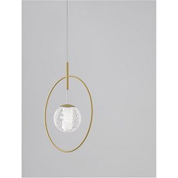 Závěsné svítidlo ATOS zlatý hliník a akryl LED 6W 3000K - NOVA LUCE Obrázek pro produkt Závěsné svítidlo ATOS zlatý hliník a akryl LED 6W 3000K - NOVA LUCE