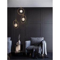 Závěsné svítidlo ATOS zlatý hliník a akryl LED 18W 3000K - NOVA LUCE Obrázek pro produkt Závěsné svítidlo ATOS zlatý hliník a akryl LED 18W 3000K - NOVA LUCE