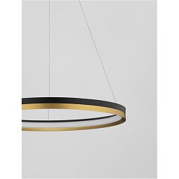 Závěsné svítidlo MR JOHN černá a mosaz zlatá LED 43.2W 3000K stmívatelné - NOVA LUCE Obrázek pro produkt Závěsné svítidlo MR JOHN černá a mosaz zlatá LED 43.2W 3000K stmívatelné - NOVA LUCE
