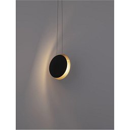 Závěsné svítidlo SHELL černá a zlatý hliník a železo LED 7W 3000K - NOVA LUCE Obrázek pro produkt Závěsné svítidlo SHELL černá a zlatý hliník a železo LED 7W 3000K - NOVA LUCE