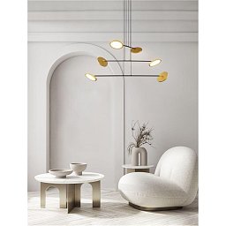 Závěsné svítidlo SCOPE černá a zlatá LED 49.2W 3000K stmívatelné - NOVA LUCE Obrázek pro produkt Závěsné svítidlo SCOPE černá a zlatá LED 49.2W 3000K stmívatelné - NOVA LUCE