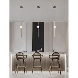Závěsné svítidlo ACROBAT černá a zlatá LED 13.5W 3000K stmívatelné - NOVA LUCE Obrázek pro produkt Závěsné svítidlo ACROBAT černá a zlatá LED 13.5W 3000K stmívatelné - NOVA LUCE