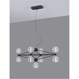 Závěsné svítidlo BELINDA černý hliník a akryl LED 41W 230V 3200K IP20 stmívatelné - NOVA LUCE Obrázek pro produkt Závěsné svítidlo BELINDA černý hliník a akryl LED 41W 230V 3200K IP20 stmívatelné - NOVA LUCE
