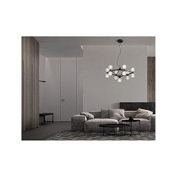 Závěsné svítidlo BELINDA černý hliník a akryl LED 52W 230V 3200K IP20 stmívatelné - NOVA LUCE Obrázek pro produkt Závěsné svítidlo BELINDA černý hliník a akryl LED 52W 230V 3200K IP20 stmívatelné - NOVA LUCE