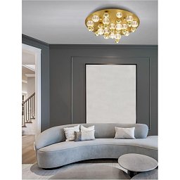 Stropní svítidlo BRILLE zlatý hliník a sklo LED 86W 230V 3200K IP20 stmívatelné - NOVA LUCE Obrázek pro produkt Stropní svítidlo BRILLE zlatý hliník a sklo LED 86W 230V 3200K IP20 stmívatelné - NOVA LUCE