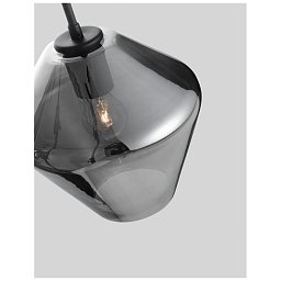 Závěsné svítidlo VEIRO chromové sklo / černý kov / černý kabel E27 1x12W 230V IP20 bez žárovky - NOVA LUCE Obrázek pro produkt Závěsné svítidlo VEIRO chromové sklo / černý kov / černý kabel E27 1x12W 230V IP20 bez žárovky - NOVA LUCE