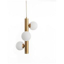 Závěsné svítidlo JAKLIN opálové sklo antický mosazný kov zlatý kabel G9 3x5W 230V IP20 bez žárovky - NOVA LUCE Obrázek pro produkt Závěsné svítidlo JAKLIN opálové sklo antický mosazný kov zlatý kabel G9 3x5W 230V IP20 bez žárovky - NOVA LUCE