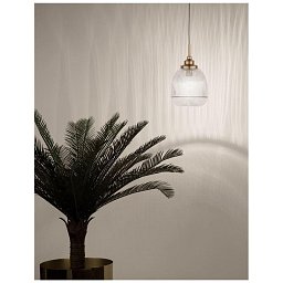 Závěsné svítidlo MOND saténový zlatý kov čiré sklo E14 1x5W 230V IP20 bez žárovky - NOVA LUCE Obrázek pro produkt Závěsné svítidlo MOND saténový zlatý kov čiré sklo E14 1x5W 230V IP20 bez žárovky - NOVA LUCE