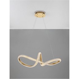 Závěsné svítidlo MEDORA mosazný zlatý hliník a akryl LED 42W 230V 3000K IP20 stmívatelné - NOVA LUCE Obrázek pro produkt Závěsné svítidlo MEDORA mosazný zlatý hliník a akryl LED 42W 230V 3000K IP20 stmívatelné - NOVA LUCE