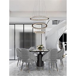 Závěsné svítidlo GINEVRA černý hliník a akryl LED 69W 230V 3000K IP20 stmívatelné - NOVA LUCE Obrázek pro produkt Závěsné svítidlo GINEVRA černý hliník a akryl LED 69W 230V 3000K IP20 stmívatelné - NOVA LUCE