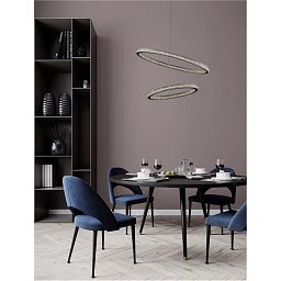 Závěsné svítidlo GINEVRA černý hliník a akryl LED 54W 230V 3000K IP20 stmívatelné - NOVA LUCE Obrázek pro produkt Závěsné svítidlo GINEVRA černý hliník a akryl LED 54W 230V 3000K IP20 stmívatelné - NOVA LUCE