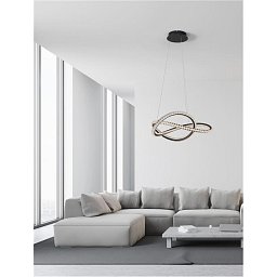 Závěsné svítidlo GINEVRA černý hliník a akryl LED 56W 230V 3000K IP20 stmívatelné - NOVA LUCE Obrázek pro produkt Závěsné svítidlo GINEVRA černý hliník a akryl LED 56W 230V 3000K IP20 stmívatelné - NOVA LUCE