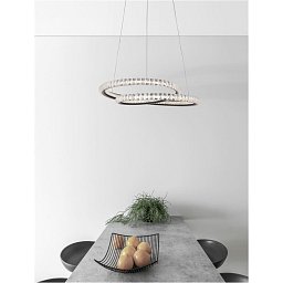 Závěsné svítidlo GINEVRA černý hliník a akryl LED 45W 230V 3000K IP20 stmívatelné - NOVA LUCE Obrázek pro produkt Závěsné svítidlo GINEVRA černý hliník a akryl LED 45W 230V 3000K IP20 stmívatelné - NOVA LUCE