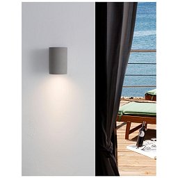Venkovní nástěnné svítidlo LIDO šedý beton skleněný difuzor GU10 1x7W IP65 100-240V bez žárovky světlo dolů - NOVA LUCE Obrázek pro produkt Venkovní nástěnné svítidlo LIDO šedý beton skleněný difuzor GU10 1x7W IP65 100-240V bez žárovky světlo dolů - NOVA LUCE