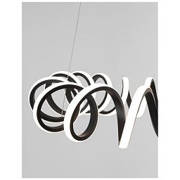 Závěsné svítidlo ZINIA černý hliník a silikon LED 45W 230V 3000K IP20 - NOVA LUCE Obrázek pro produkt Závěsné svítidlo ZINIA černý hliník a silikon LED 45W 230V 3000K IP20 - NOVA LUCE